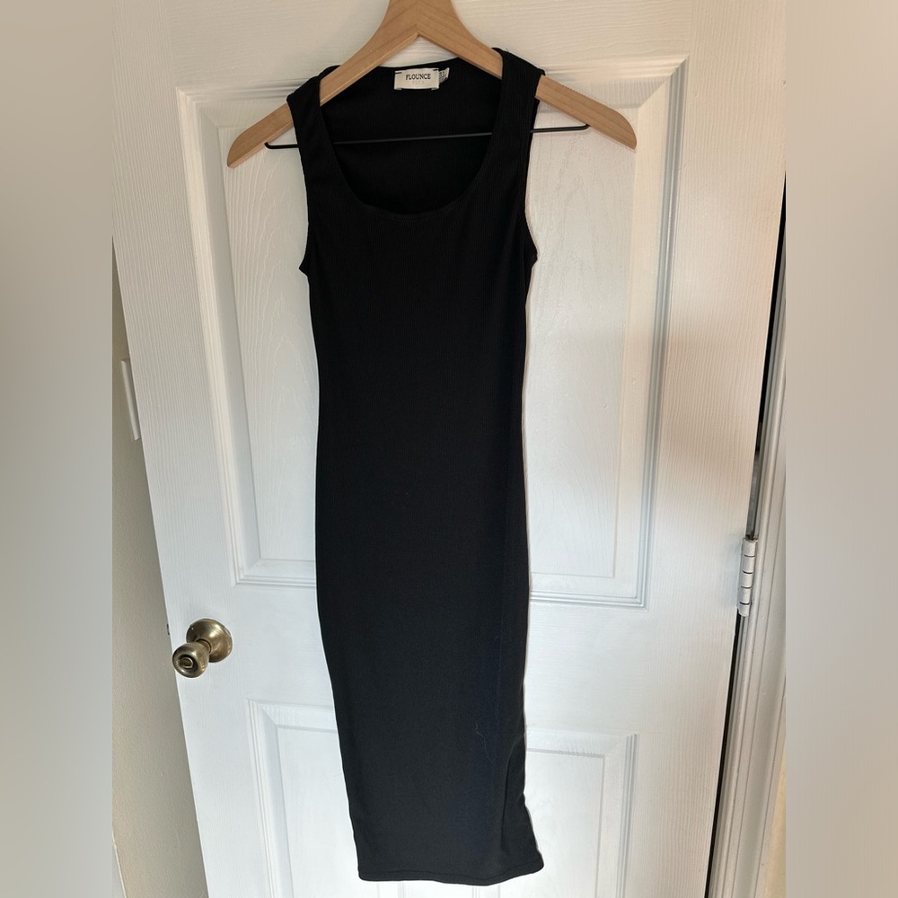 Flounce tank body con dress
